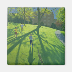 Children Running in the Park Derby 2002 Magnet