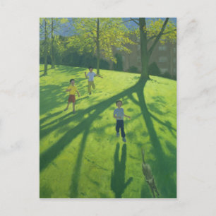Children Running in the Park Derby 2002 Postcard