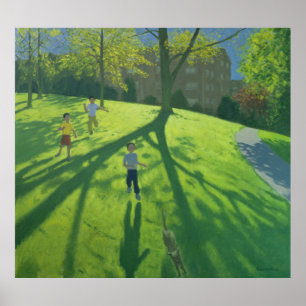Children Running in the Park Derby 2002 Poster