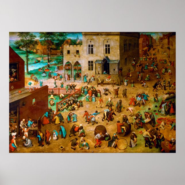 Children’s Games by Pieter Bruegel the Elder 1560 Poster (Front)