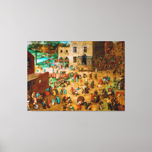 Children’s Games by Pieter Bruegel the Elder 156 Canvas Print