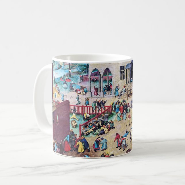 Children’s Games, Pieter Bruegel Coffee Mug (Front Left)