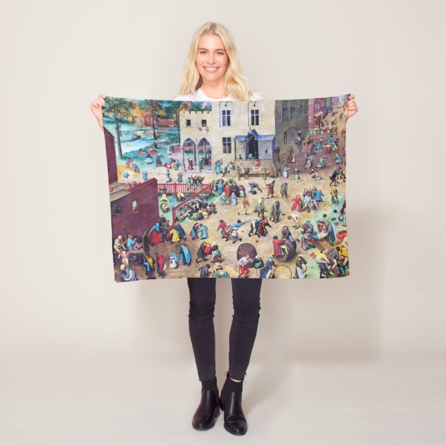 Children’s Games, Pieter Bruegel Fleece Blanket (In Situ)