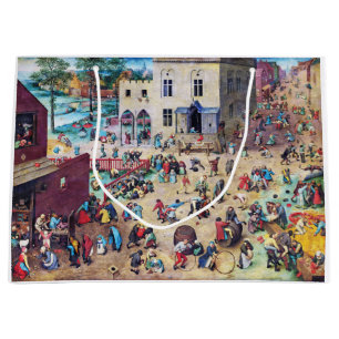 Children’s Games, Pieter Bruegel Large Gift Bag