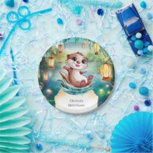 Children’s Magical Otter Birthday Paper Plate