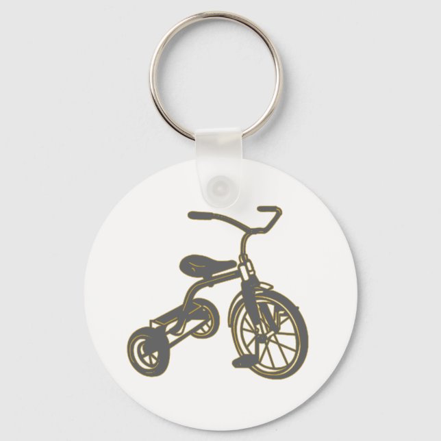 Children’s Tricycle Graphic Key Ring (Front)