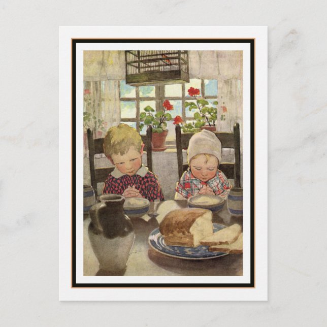 Children Saying Grace by Jessie Willcox Smith Postcard (Front)