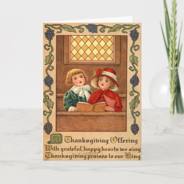 Children Singing Holiday Card (Front)