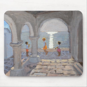 Children Skipping Greek Islands 2008 Mouse Mat