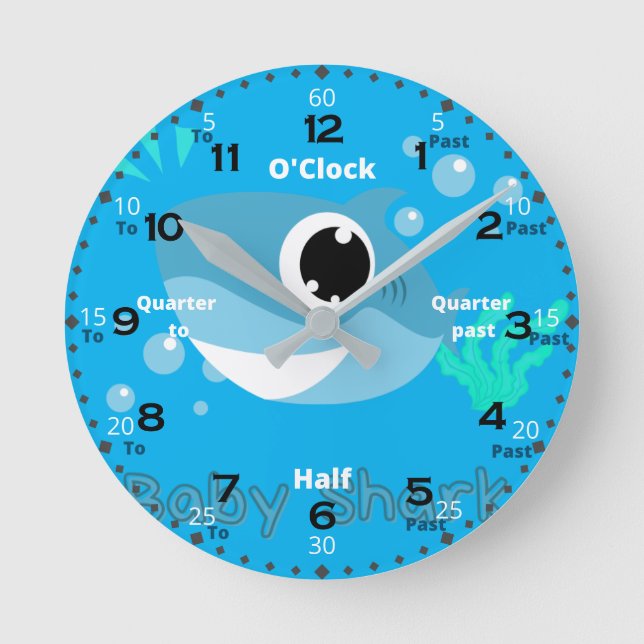 Children Time Learning Acrylic Wall Clock (Front)