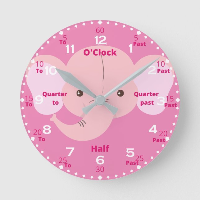 Children Time Learning Acrylic Wall Clock (Front)