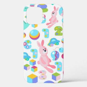 Children Toy Pattern With Teddy Bear iPhone 12 Case