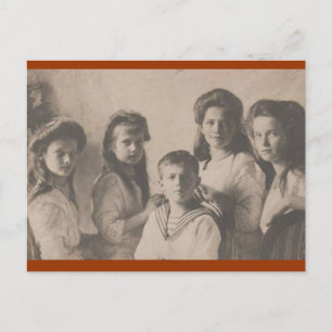 Children Tsar: OTMA & Alexis Romanov Russia #107 Postcard