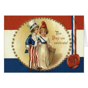Children Uncle Sam Lady Liberty Star