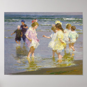 Children Wading by Edward Henry Potthast Poster