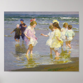 Children Wading by Edward Henry Potthast Poster
