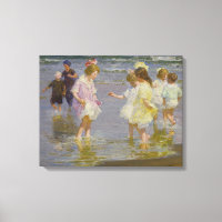 Children Wading on the Beach (by E.H. Potthast)
