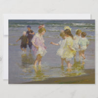 Children Wading on the Beach (by E.H. Potthast)