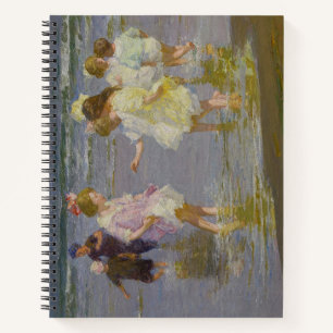 Children Wading on the Beach (by E.H. Potthast) Notebook