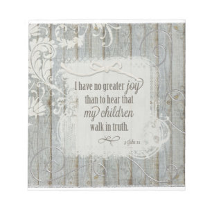 Children Walk in Truth - 3 John 1:4 Notepad