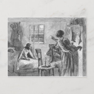 Children Wide Awake on Christmas Eve Holiday Postcard