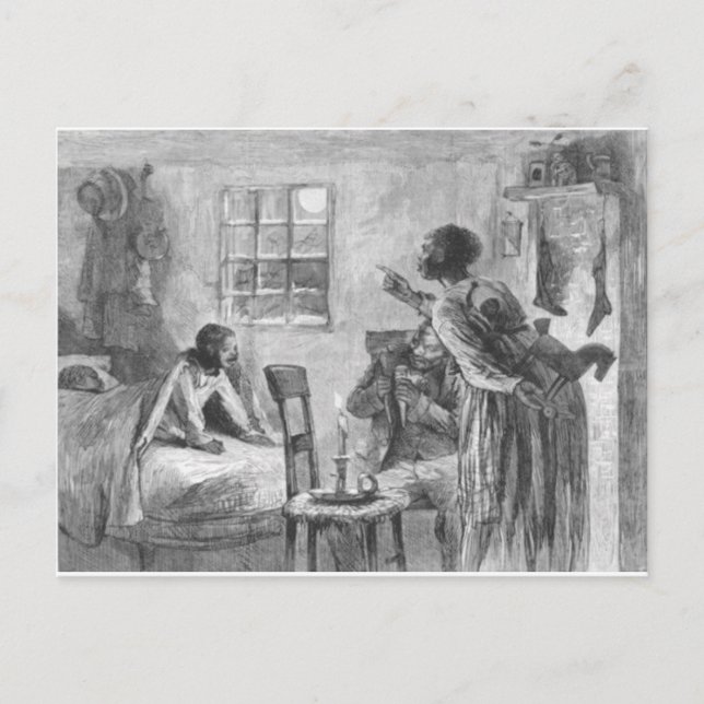 Children Wide Awake on Christmas Eve Holiday Postcard (Front)