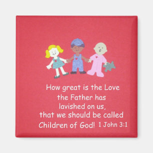 Children with Bible Verse Magnet