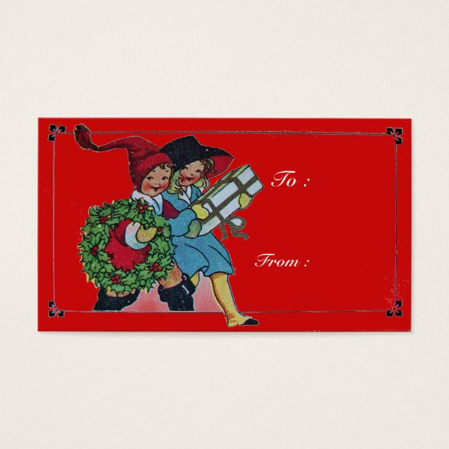 CHILDREN WITH CHRISTMAS GIFTS (Front)