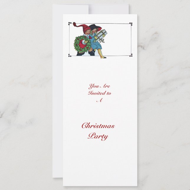 CHILDREN WITH CHRISTMAS GIFTS - INVITATION (Front)