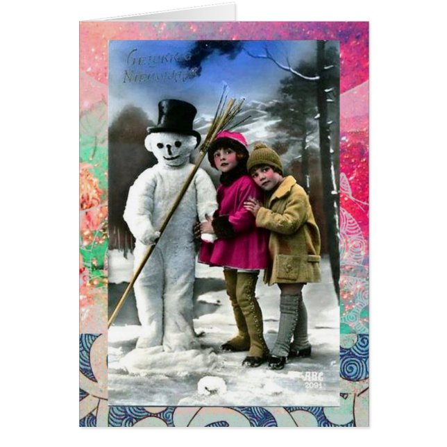 Children With Snowman (Front)