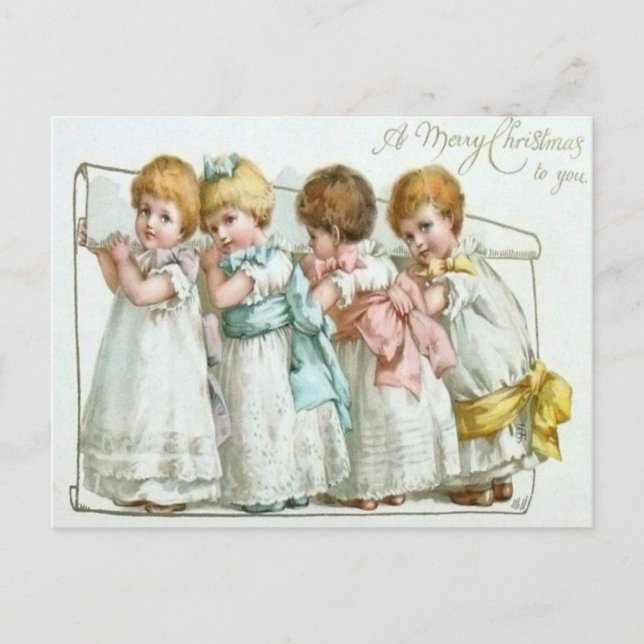 Children With Their List Postcard (Front)