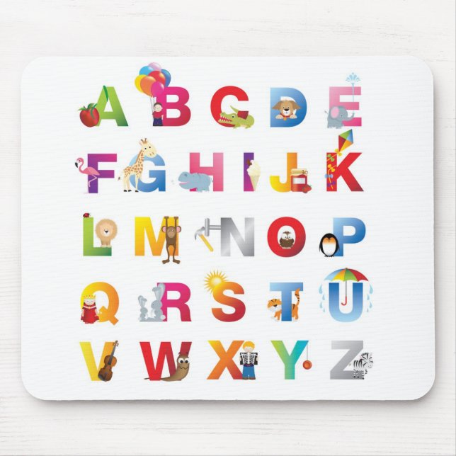 Childrens alphabet mouse mat (Front)