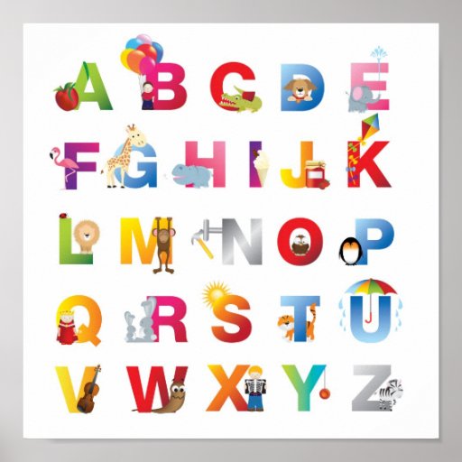 childrens alphabet poster | Zazzle