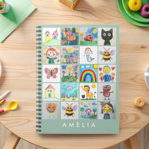 Children's Art Keepsake 20 Drawings Collage Notebook