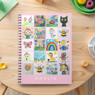 Children's Art Keepsake 20 Drawings Collage Notebook