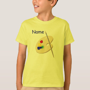 Childrens Artist Palette Kids Yellow T-shirt