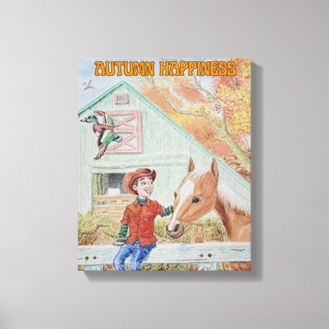 Children's Autumn Canvas Print  (Front)