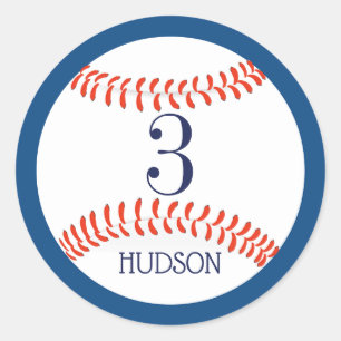 Childrens Baseball Birthday Sticker