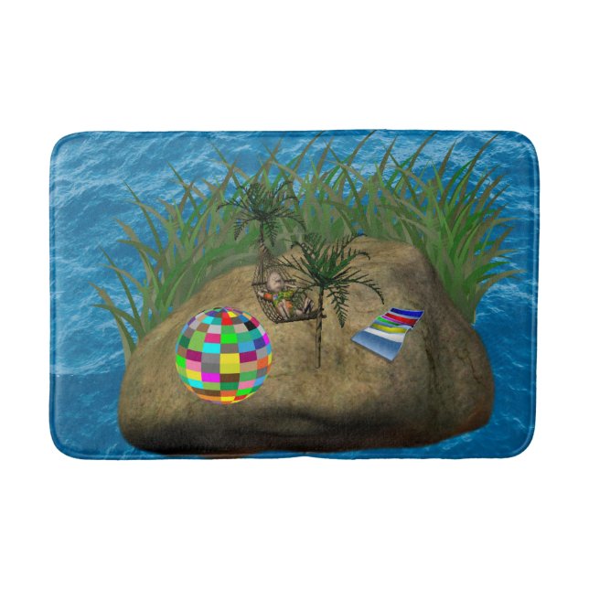 childrens bathroom beach bathmat (Front)