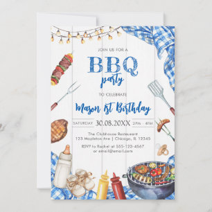 Children's BBQ Birthday Invitation