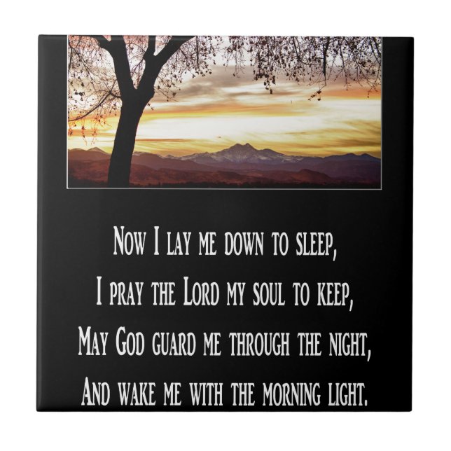 Children's Bedtime Prayer Tile (Front)