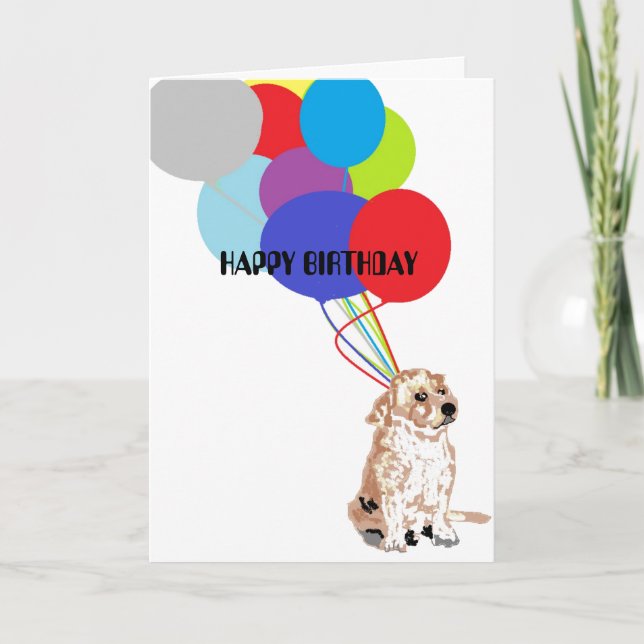 Children's Birthday Card labrador retriever (Front)
