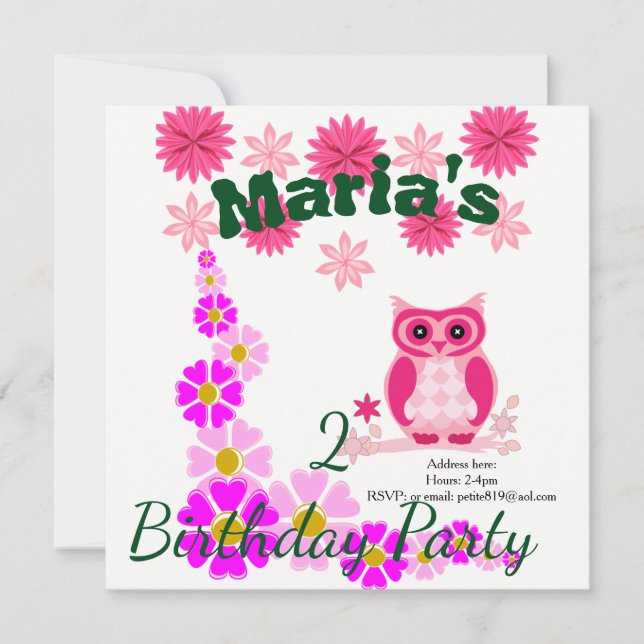 childrens birthday invitation cards (Front)