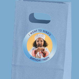 Children's Birthday Party Guest Blue Classic Round Sticker