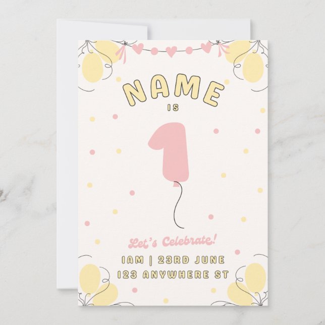 Children's birthday save the date (Front)