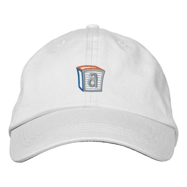 Childrens Block A Embroidered Hat (Front)