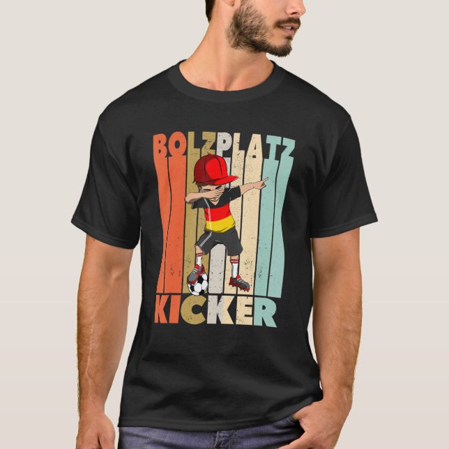 Children's Bolzplatz Kicker Footballer Boy Footbal T-Shirt (Front)