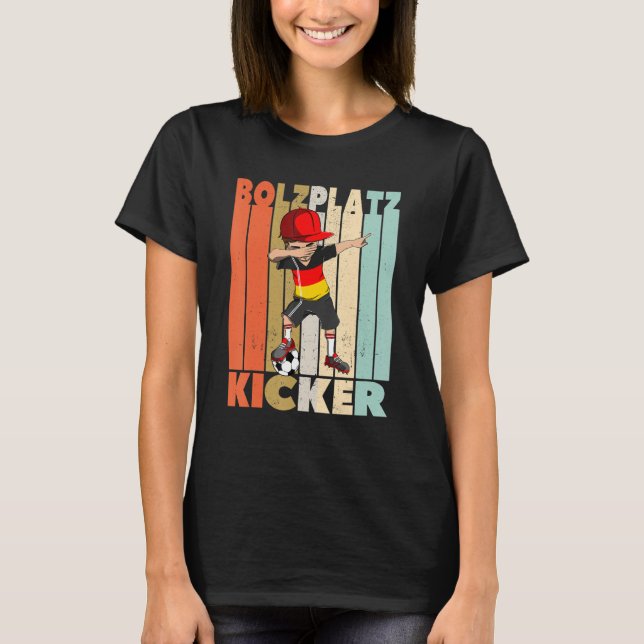 Children's Bolzplatz Kicker Footballer Boy Footbal T-Shirt (Front)