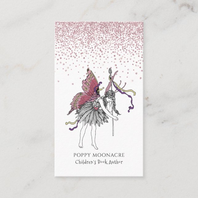 Children's Book Author Fairy Glitter Business Card (Front)