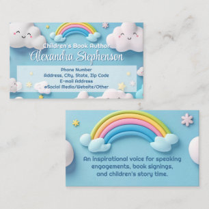 Childrens Book Author Librarian Kids Teacher Cloud Business Card